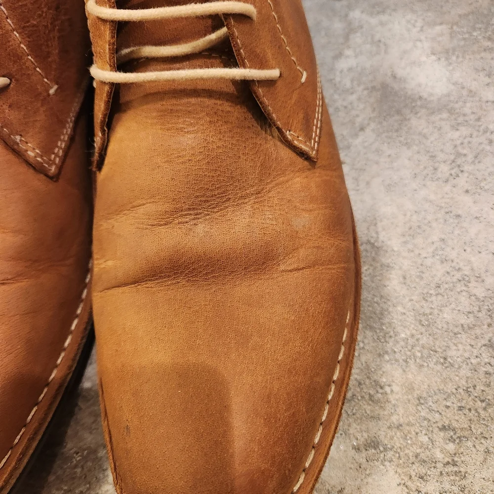 STEVE‎ MADDEN Men's Ivon Chukka Tan Leather Boots Size 9.5